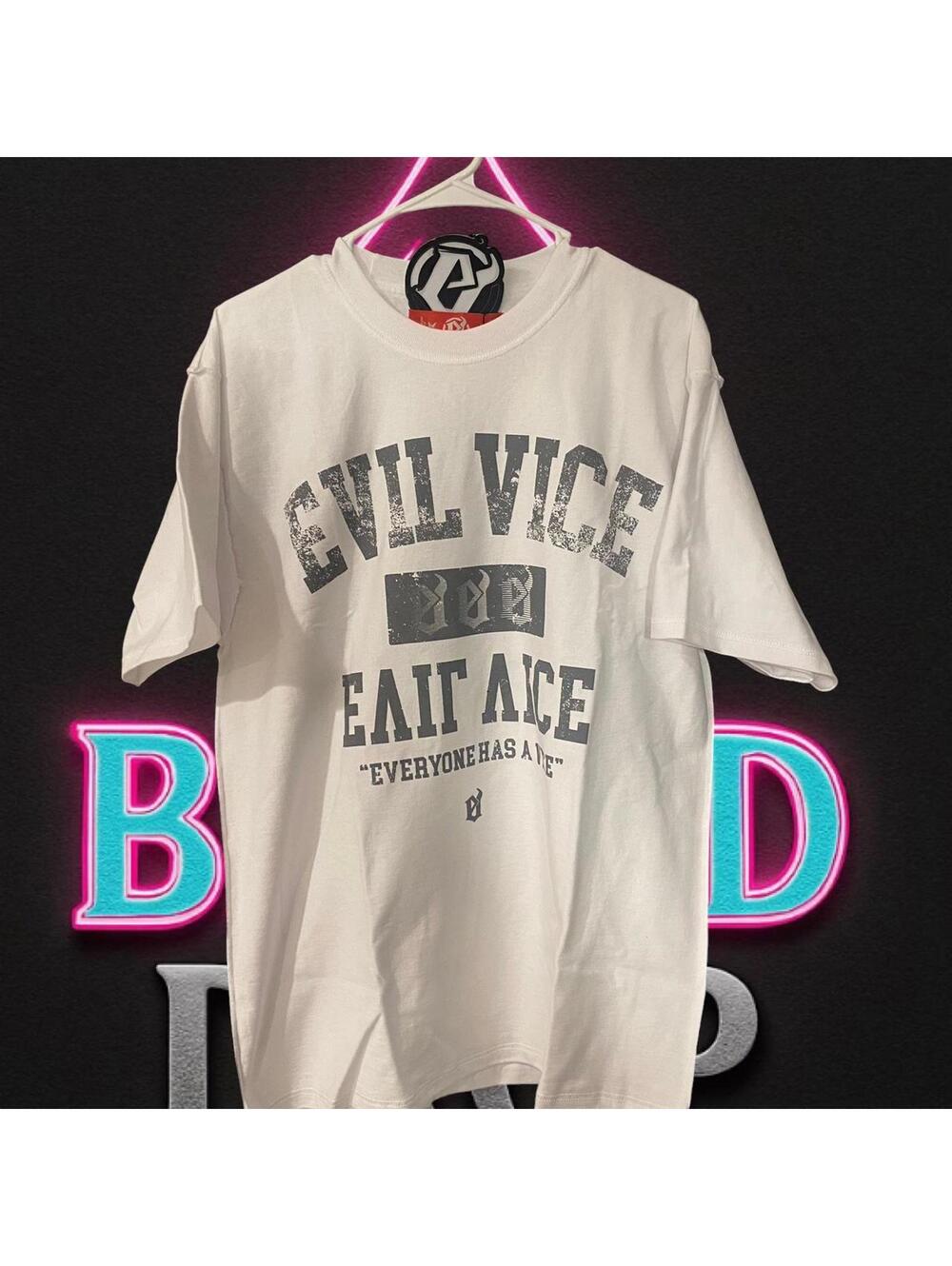 Evil Vice “Everyone Has A Vice” White Graphic Tee - Medium